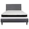 Flash Furniture Queen Platform Bed Set, Gray SL-BMF-27-GG - alternate 5